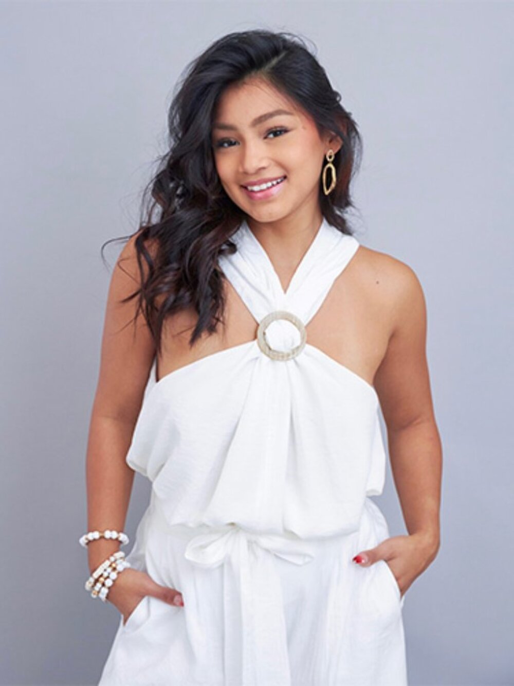 White Halter-Style Blouse